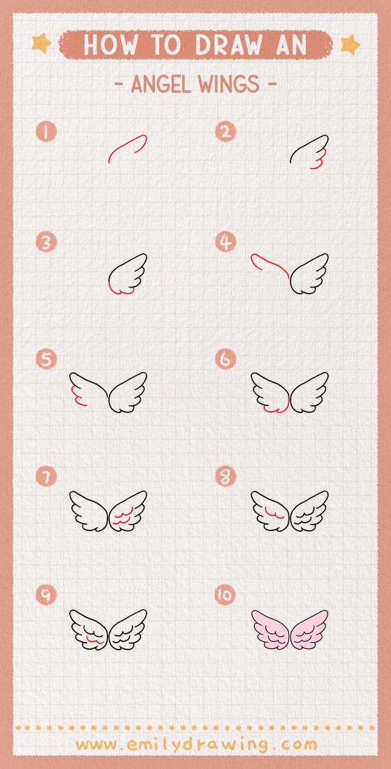 how to draw an angel wings pinterest pin